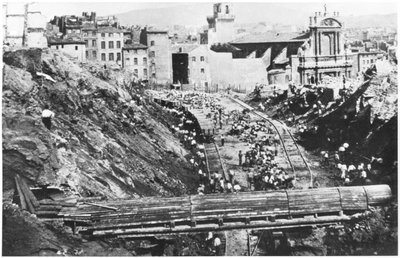 Building of Rue Imperiale at Marseilles, 1863 by French Photographer